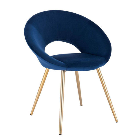 Rootz Velvet Eetkamerstoel - Elegante stoel - Comfortabel zitcomfort - Luxe fluweel, ergonomisch ontwerp, duurzame constructie - 78 cm x 35 cm x 45 cm