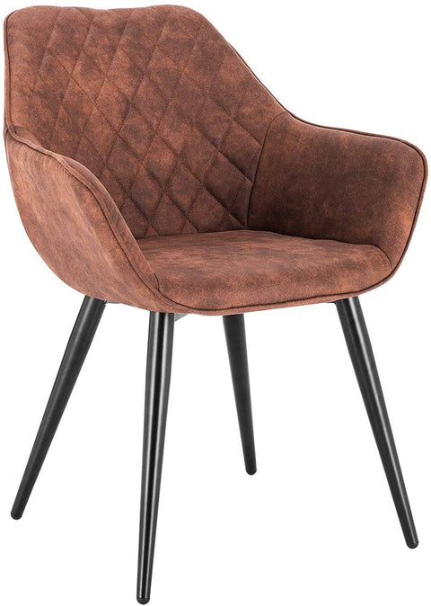 Rootz Modern Dining Chair - Ergonomic Chair - Stylish Seating - Comfortable Design - Durable Build - Adjustable Stability - Fabric and Metal - 84cm x 41cm x 45cm