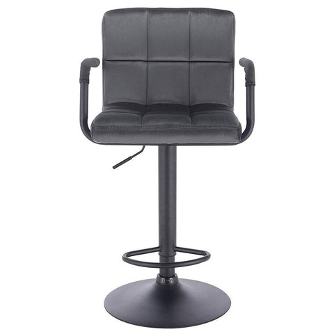 Rootz Set of 2 Velvet Bar Chairs - Adjustable Stools - Counter Chairs - Comfortable, Versatile, Supportive - 90-112cm x 51cm x 37cm