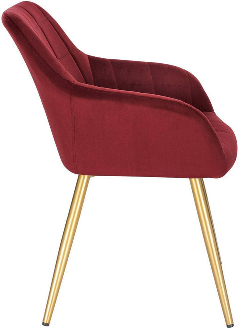 Rootz Velvet Dining Chair - Elegant Chair - Comfortable Seating - Ergonomic Design - Durable Construction - Easy Assembly - 43cm x 55cm x 81cm