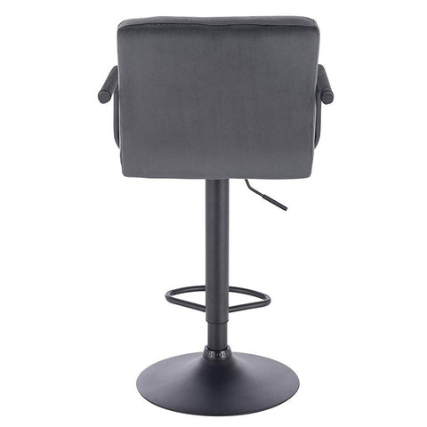 Rootz Set of 2 Velvet Bar Chairs - Adjustable Stools - Counter Chairs - Comfortable, Versatile, Supportive - 90-112cm x 51cm x 37cm