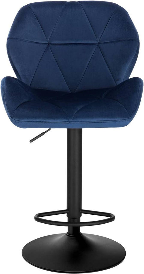Rootz Bar Stool - Adjustable Bar Chair - Swivel Counter Stool - Ergonomic Design - Durable Construction - Stylish Velvet Seating - 94cm-116cm x 50cm x 40cm