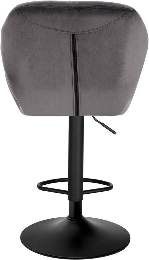 Rootz Bar Stool - Adjustable Counter Chair - Swivel Barstool - Ergonomic Design - Durable Velvet - Stylish Metal Frame - 94cm-116cm x 50cm x 40cm