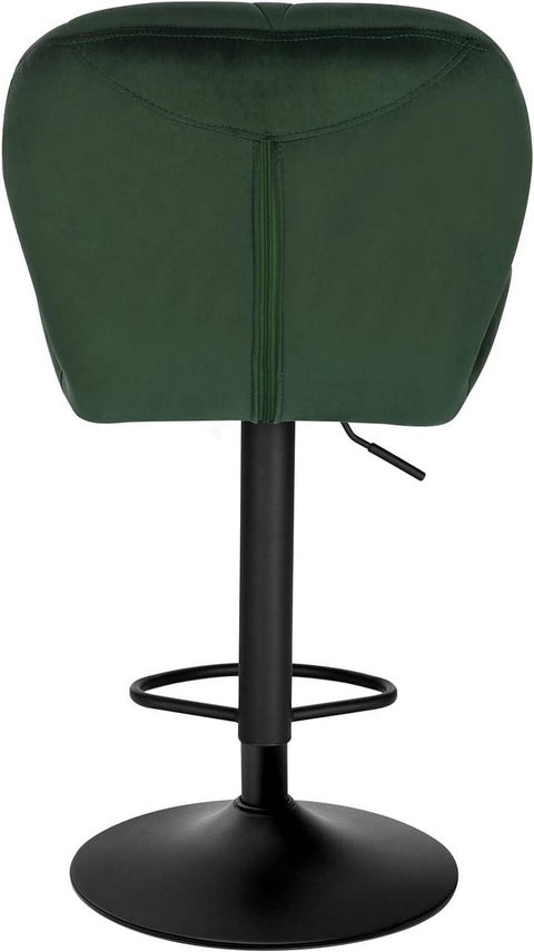 Rootz Bar Stool - Adjustable Counter Chair - Swivel Barstool - Ergonomic Design, Sturdy Construction, Easy Assembly - Velvet & Metal - 94cm-116cm x 50cm x 40cm