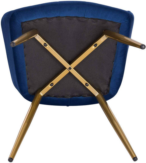 Rootz Velvet Dining Chair - Elegant Chair - Comfortable Seating - Ergonomic Design - Durable Construction - 43cm x 55cm x 81cm