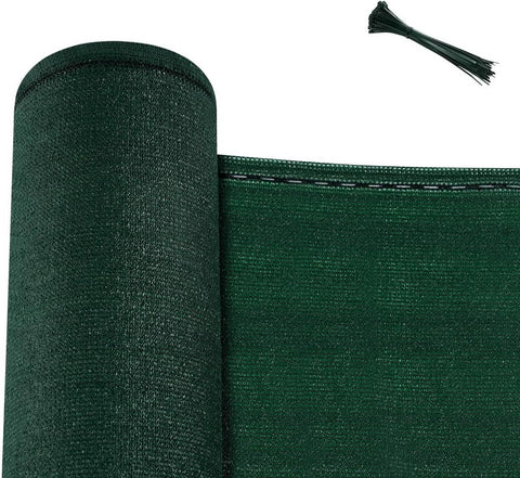 Rootz Weatherproof Garden Fence - Privacy Screen - Sunshade Mesh - UV Protection - HDPE Fabric - 180 g/m² - Green - 1.5m x 6m