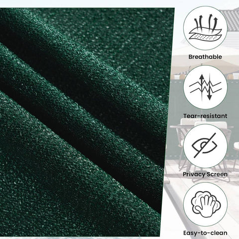 Rootz Garden Fence - Privacy Screen - Weatherproof Netting - Tear-Resistant, UV Protection - Green 1.2m x 15m HDPE, 85%-90% Shade, Easy to Install