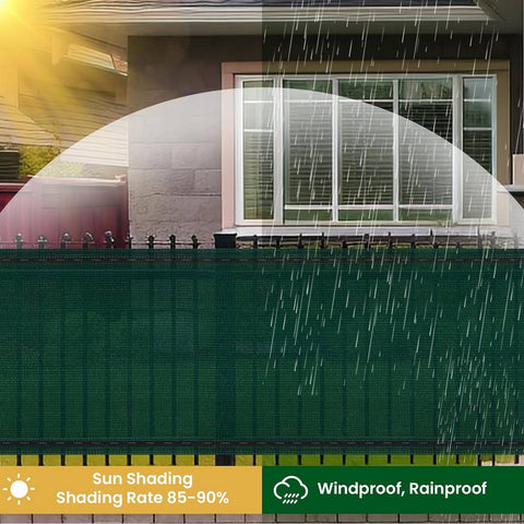 Rootz Weatherproof Garden Fence - Privacy Screen - Sun Protection - Durable HDPE - Green - 180 g/m² - 1.5m x 15m