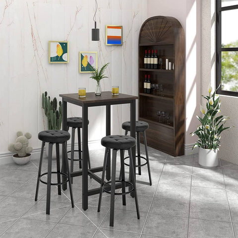 Rootz Swivel Bar Stool - Rotating Barstool - Counter Chair - Comfortable Faux Leather - 360-Degree Swivel - Durable Metal Frame - 35.5cm Seat Diameter x 76.5cm Height