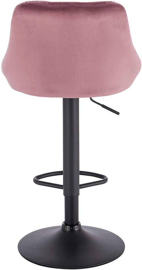 Rootz Velvet Bar Stools - Adjustable Counter Chairs - Swivel Barstools - Luxurious Comfort - Sturdy Design - Versatile Use - 84cm-106cm x 35cm x 38cm