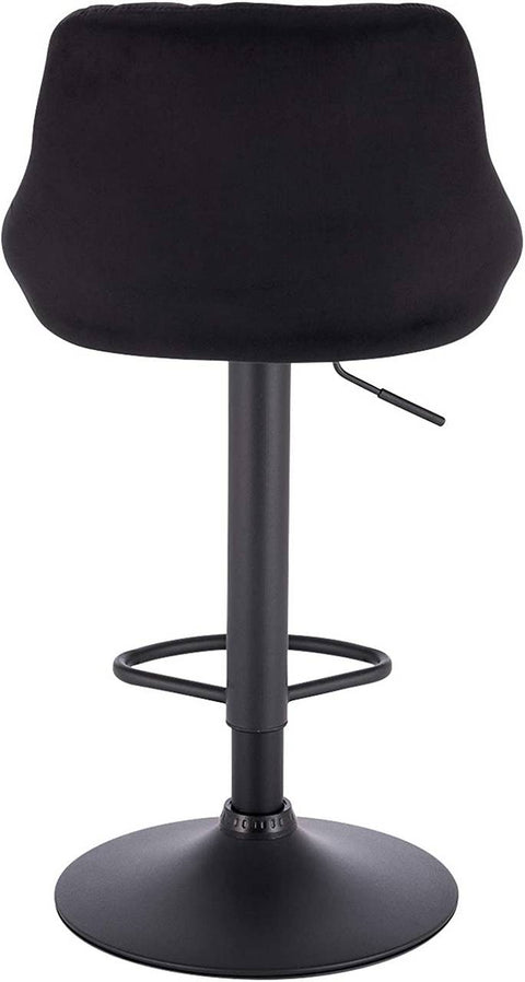 Rootz Velvet Bar Stools - Adjustable Counter Chairs - Swivel Barstools - Comfortable, Durable, Versatile - 84-106cm x 35cm x 38cm