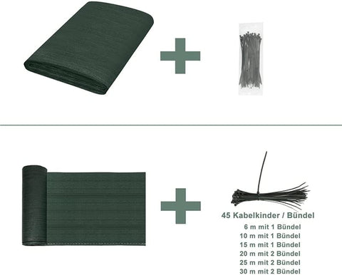 Rootz Fence Cover - Tennis Panel - Privacy Screen - UV & Wind Protection - Green 1x10m - 150 g/m² HDPE