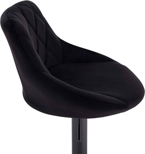 Rootz Velvet Bar Stools - Adjustable Counter Chairs - Swivel Barstools - Comfortable, Durable, Versatile - 84-106cm x 35cm x 38cm