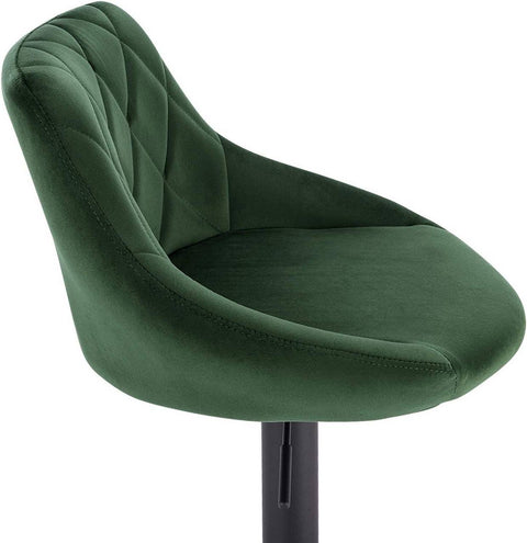 Rootz Velvet Bar Stools - Adjustable Swivel Chairs - Luxurious Comfort - Ergonomic Design - Sturdy Metal Frame - 84cm-106cm x 35cm x 38cm