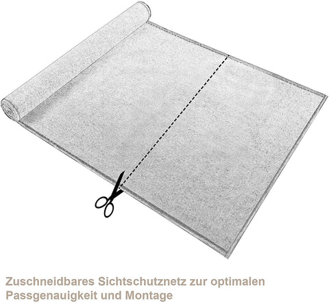 Rootz Tennis Panel Cover - Privacy Screen - HDPE Fabric - UV & Weather Resistant - 1m x 20m Black