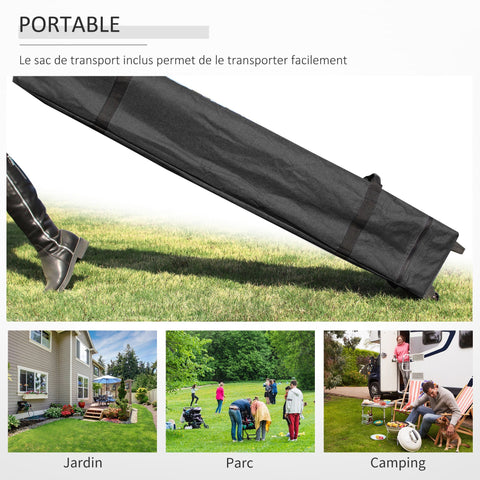 Rootz Pop-Up Garden Pavilion - Barnum Tent - Event Canopy - Easy Setup - 300cm x 300cm x 284cm