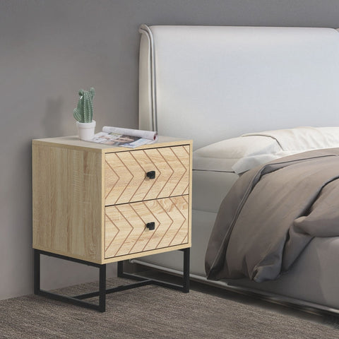 Rootz Bedside Table - Nightstand - Night Dresser - Vertical Design - Ample Storage - Durable Construction - 48cm x 39.5cm x 60cm