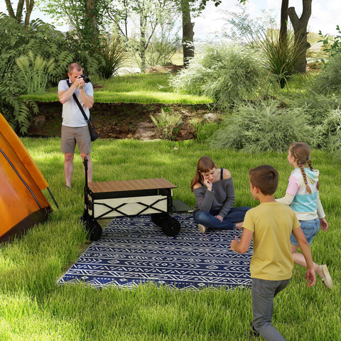 Rootz Outdoor Carpet - Weatherproof Rug - Boho-Style Mat - Easy Clean - 182cm x 274cm - Perfect for Camping, Beach, and Picnics