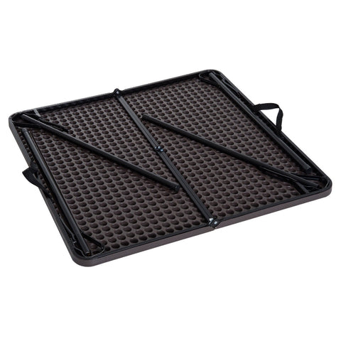 Rootz Folding Camping Table - Picnic Table - Outdoor Table - Powder-Coated Metal Frame - Easy-Care Plastic Top - 86cm x 86cm x 71.5cm