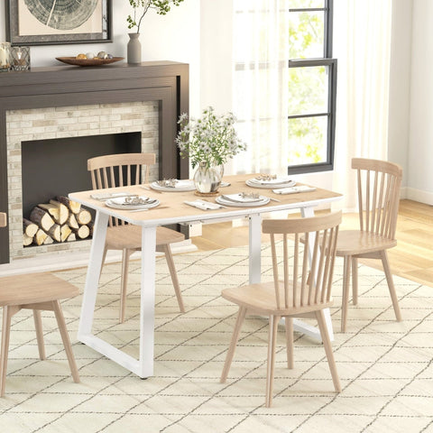 Rootz Folding Dining Table - Extendable Table - Industrial Table - Space-Saving - 120cm to 160cm x 80cm x 76cm