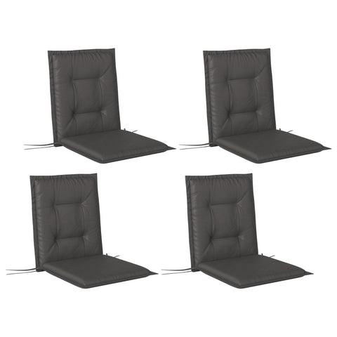 Rootz 4pc Chair Cushion Set - Seat Cover - Outdoor Pad - UV & Water-Resistant - 108cm x 50cm x 5cm - Grey