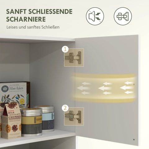 Rootz Kitchen Cabinet - Storage Unit - Pantry Organizer - Spacious Worktop - 40t x 175h cm