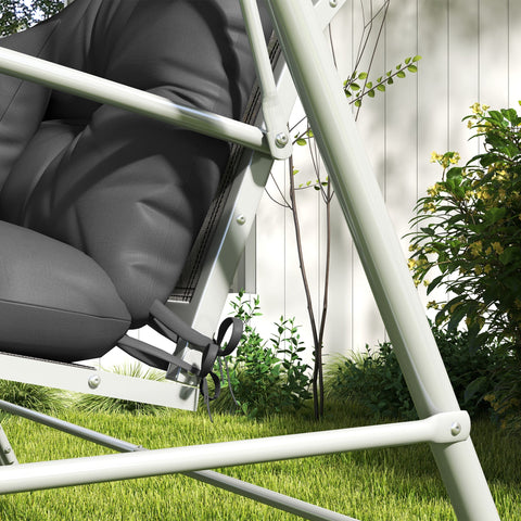 Rootz 4 Set Seat Cushion - Chair Pad - Water-Repellent Cushion - Comfort Design - 150x50x10cm - Grey