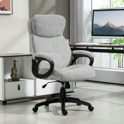 Rootz Ergonomic Office Chair - Desk Chair - Swivel Chair - Height Adjustable Comfort - 66cm x 77cm x 106.5-115.5cm - Grey