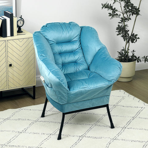 Rootz Modern Akzentstuhl Armchair - Upholstered Chair - Relaxed Seat - Luxurious Comfort - 80cm x 78cm x 100cm