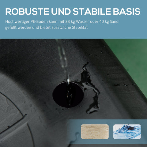 Rootz Adjustable Basketball Stand - Rollable Hoop - Freestanding Set - Height Adjustable - 75L x 45W x 205-261H cm