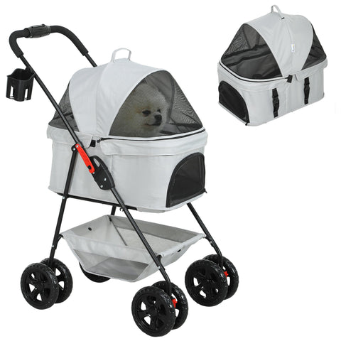 Rootz 3-in-1 Pet Trolley - Foldable Dog Cars - Portable Carriers - Easy Storage - 76cm x 50cm x 102cm