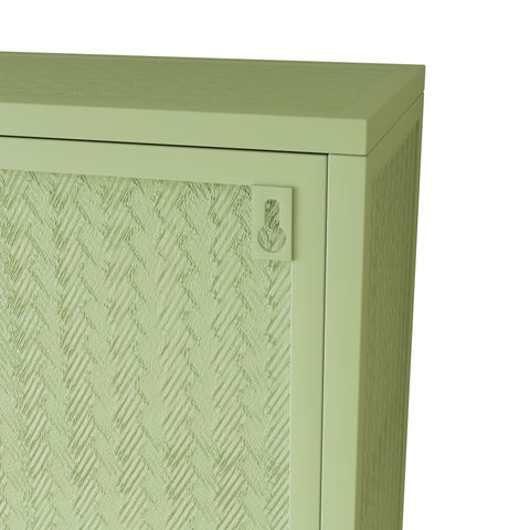 Rootz Modern Wall Cabinet - Glass Door Cabinet - Two-Door Storage - Durable Iron and Glass - 70cm x 23cm x 60cm