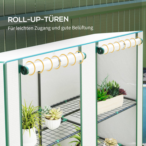 Rootz Mini-Greenhouse - Plant Shelter - Portable Greenhouse - UV Resistant - 144 x 48 x 152 cm - Perfect for Small Gardens