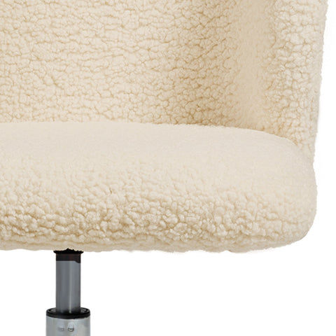 Rootz Height-Adjustable Office Chair - Rotatable Chair - Ergonomic Seating - Bouclé Wool Cover - 57cm x 58cm x 73-83cm