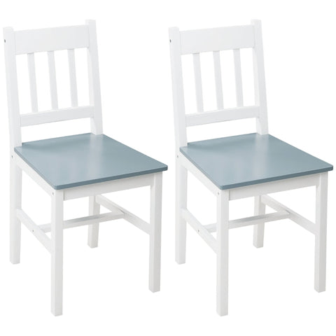 Rootz Set of 2 Dining Room Chairs - Kitchen Chairs - Dining Seats - Comfort, Style, Quality - 46.5D x 41W x 85.5H cm - Pinewood