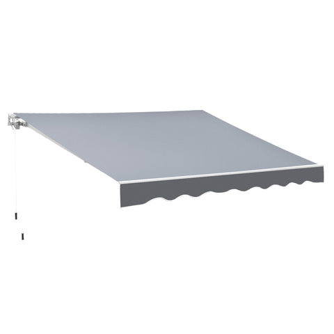 Rootz Manually Extendable Awning - Adjustable Canopy - Outdoor Sunshade - Waterproof Polyester - 2.5m x 2m