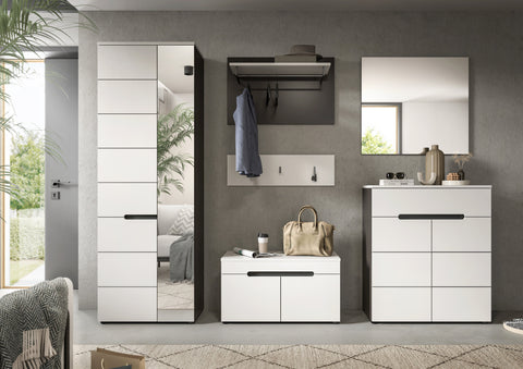 Rootz Wardrobe Combination Set - Hallway Organizer - Entryway Furniture - Ample Storage - 255cm x 190cm x 37cm