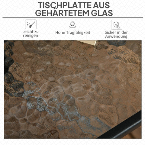 Rootz Garden Table - Patio Table - Outdoor Dining Table - Weatherproof & Robust Stability - 76x76x72 cm