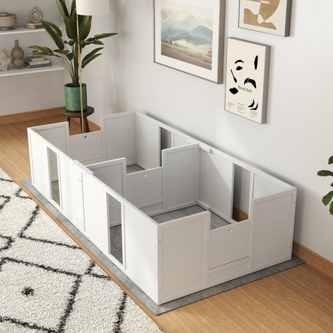 Rootz Whelping Box - Puppy Nest - Dog Birth Crate - Safe & Cozy Retreat - 196L x 96W x 48H cm