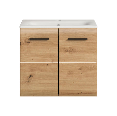 Rootz Vanity Unit with Sink - Bathroom Cabinet - Storage Solution - Easy Assembly - 60x55x46cm