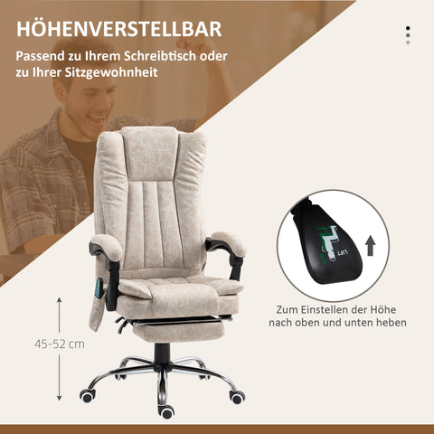 Rootz Office Chair with Massage - Ergonomic Desk Chair - Heated Seat - 62cm x 70cm x 113-120cm - Ultimate Comfort