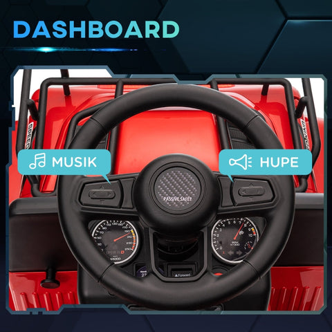 Rootz elektrische kinderauto - kinderauto - speelgoedauto - off-road avontuur - opbergruimte, muziek, veiligheidsvoorzieningen - 82 cm x 48 cm x 56 cm - kunststof, metaal