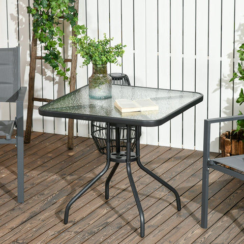 Rootz Garden Table - Patio Table - Outdoor Dining Table - Weatherproof & Robust Stability - 76x76x72 cm