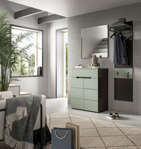 Rootz Green Wardrobe Panel - Coat Rack - Clothes Organizer - Durable Chipboard - 165cm x 45cm x 29cm