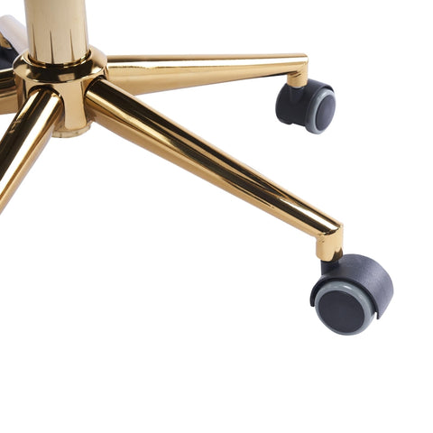 Rootz Velvet Office Chair - Home Desk Chair - Swivel Seating - Adjustable Height - 54.1L x 57.9W x 77.9H cm