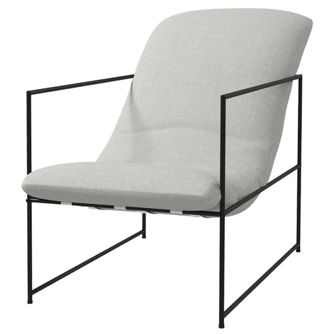 Rootz Armchair - Relaxation Chair - Armchair In Industrial Design - Upholstered Chair - Metal Frame - Imitation Linen - Beige - 65.5 cm x 106 cm x 94 cm