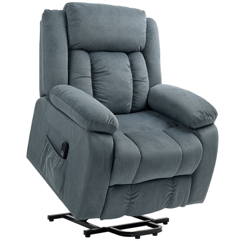Rootz Riser Chair - Recliner Chair - Soft Cover - Remote Control - Ultimate Comfort - 92W x 94D x 105H cm -Grey