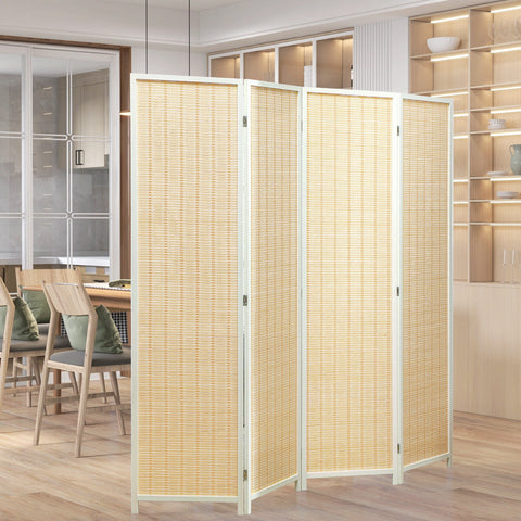 Rootz Paravent - Wooden Room Divider - Foldable Partition - Enhances Privacy - 180cm x 180cm - Brown