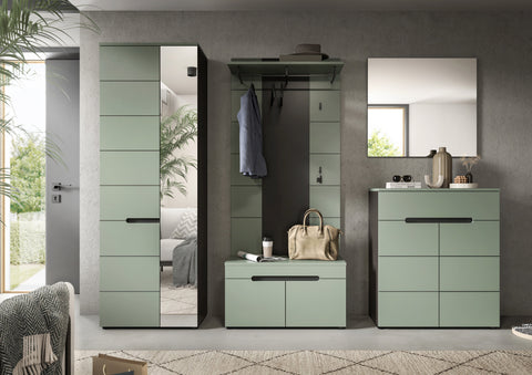 Rootz Wardrobe Combination - Hallway Furniture Set - Storage Organizer - Ample Space - 255x190x37cm