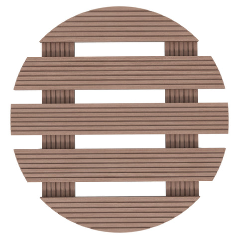 Rootz 4 Piece Plant Roll Set - Plant Stands - Rolling Plant Stands - Effortless Mobility - 30cm Ø x 7cm Height - Composite Wood